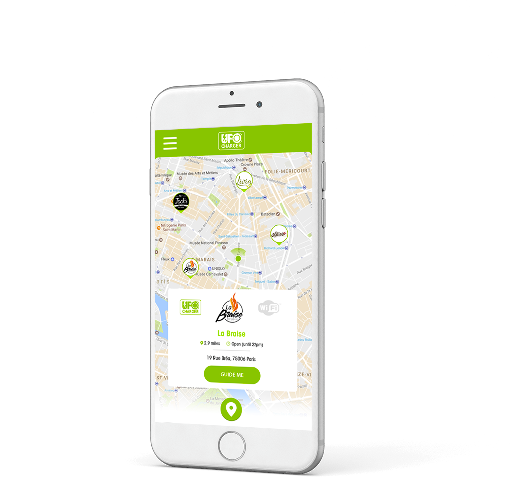 Ufocharger First Service Geolocalized - Iphone (1024x956), Png Download