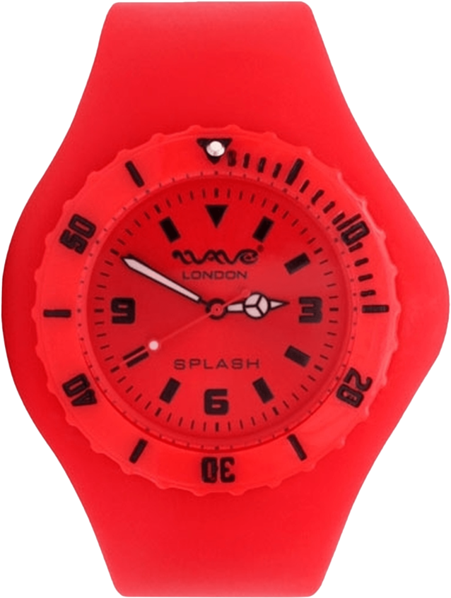 Splash Neon Red Ladies Watch - Watch (640x960), Png Download
