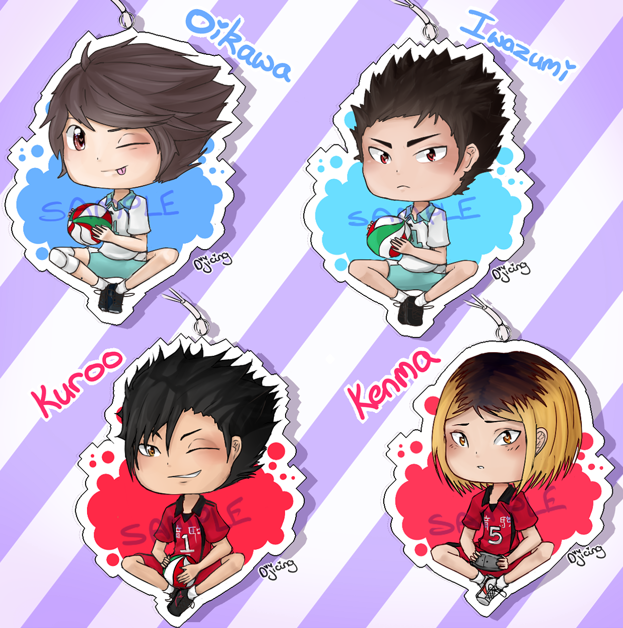 Haikyuu Charms Limited Stock - Cartoon (1237x1248), Png Download