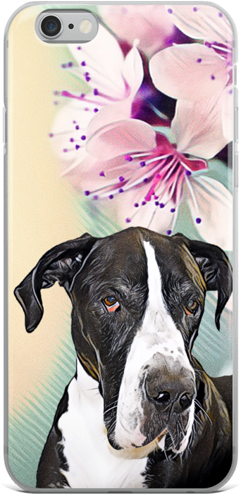 Great Dane Iphone Case - Great Dane (1000x1000), Png Download