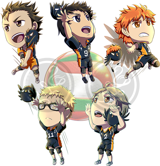Haikyuu Babes Available As Charms On Etsy - Cartoon (600x579), Png Download