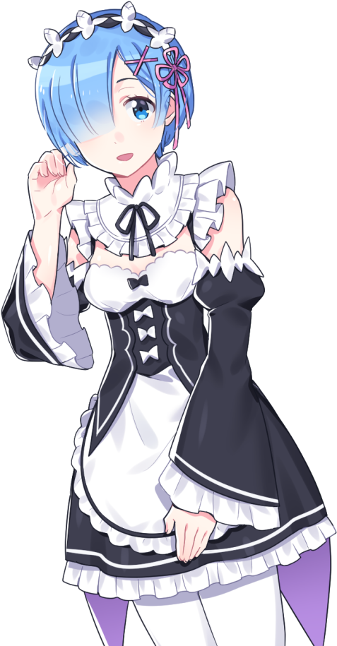 レム - Simyano - Pixiv - Re Zero Girl Transparent (600x937), Png Download