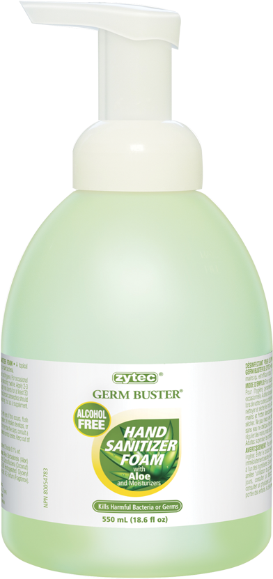 Zytec Germ Buster Alcohol Free Foam Hand Sanitizer - Fever Tree Tonic Nz (850x850), Png Download