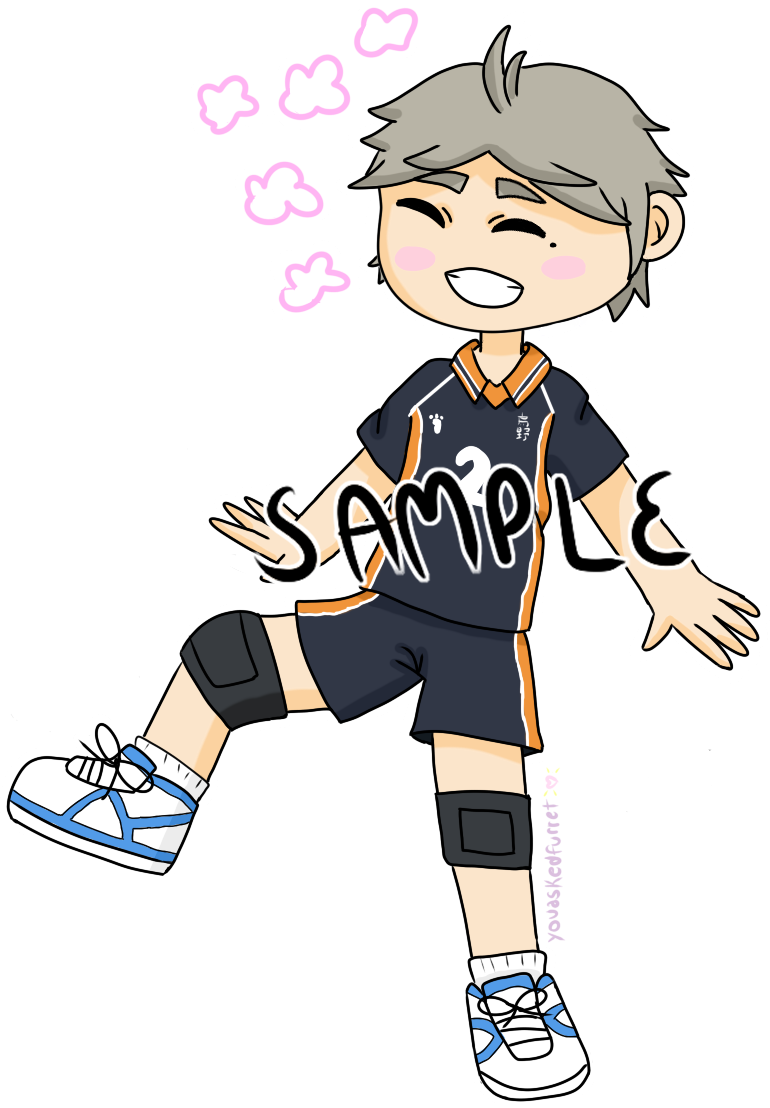 Sugawara Koushi Haikyuu - Cartoon (770x1108), Png Download