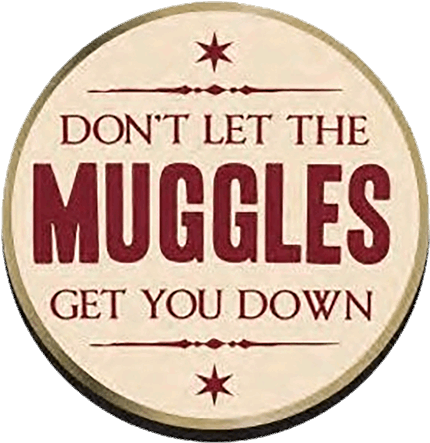 Don't Let The Muggles Get You Down Lapel Pin - Circle (600x600), Png Download
