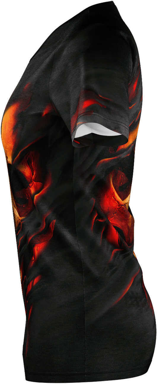 Ripped Face Skull Women's T-shirt - Outdoor Shoe (1600x1600), Png Download