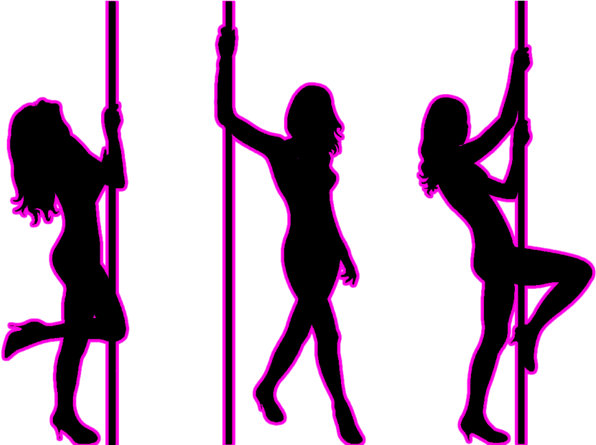 Photo 3034273 Pole Dancers Stock Vector Pole Dance (1024x647), Png Download