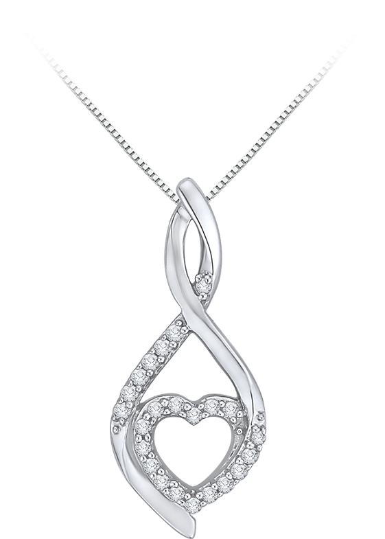 Diamond Heart Pendant - Pendant (1000x1000), Png Download