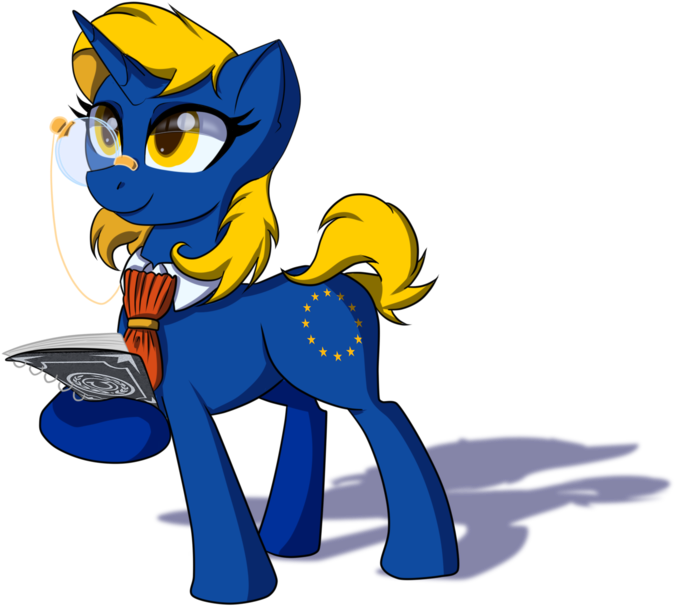 Elmutanto, Blonde, Blonde Mane, Blue Coat, Controversial, - Cartoon (1280x777), Png Download