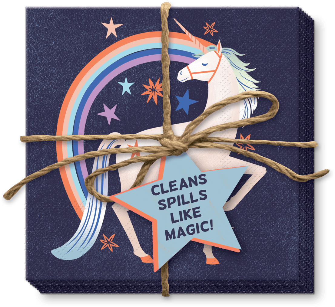 Unicorn Rainbow Beverage Napkins - Stallion (1200x1200), Png Download