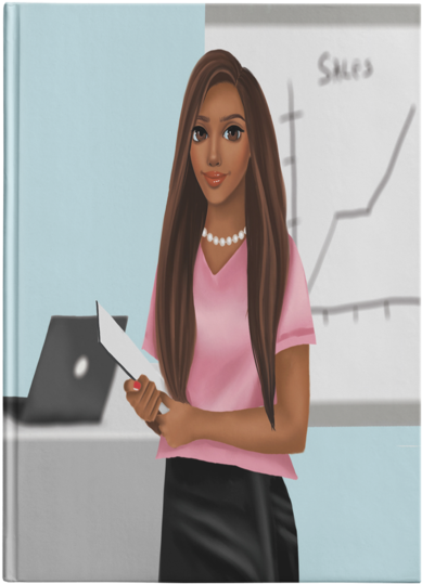 Business Woman Journal - Girl (580x580), Png Download