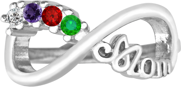 4 Stone Infinity - Engagement Ring (768x785), Png Download