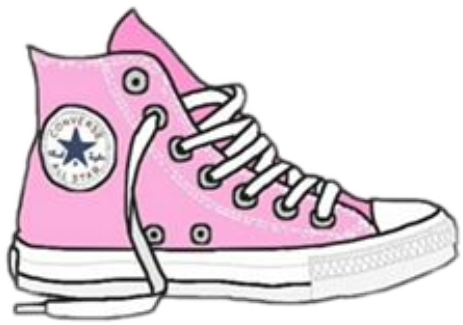 Png Transparent Stock Converse Allstar Pink Girl Cute - Converse Sticker (668x470), Png Download