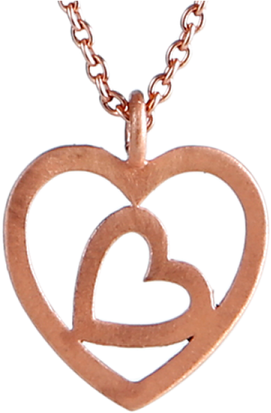 Fine And Feminine Necklace With Two Hearts In One - Locket (650x650), Png Download