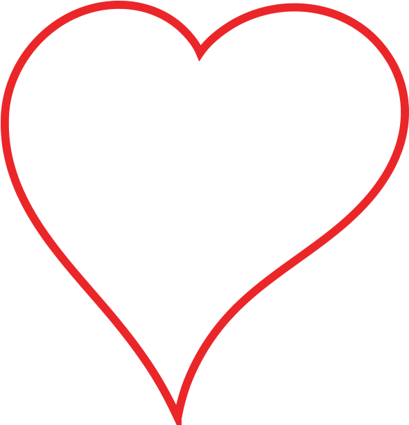 Png Line Heart Transparent - Heart (1000x824), Png Download