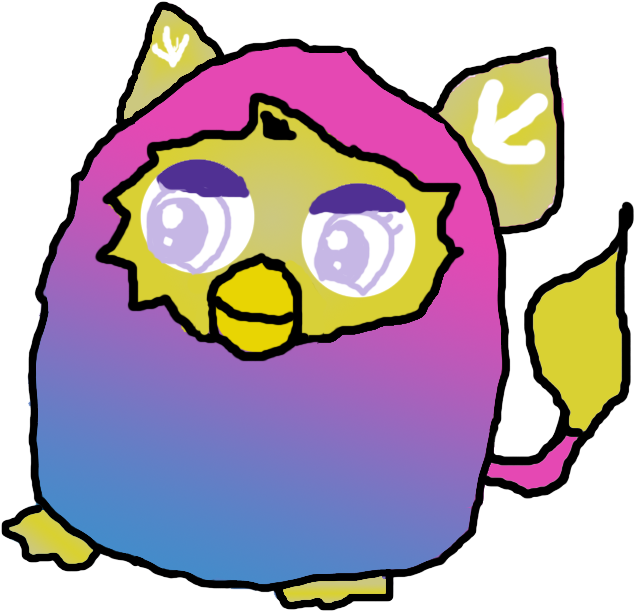 Furby Boom Crystal Series Cartoon Blue To Pink Iulykatvgfurby (697x702), Png Download