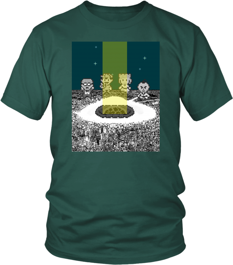 Akira アキラ X Earthbound ギーグの逆襲 Mother 2 X Explosion - Larry Bernandez T Shirt (1024x1024), Png Download