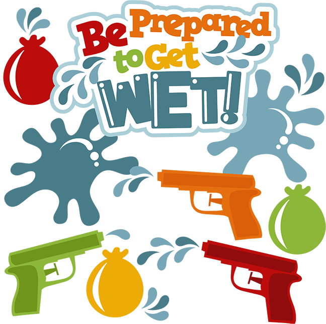 Fight Clipart Watergun - Water Fight (648x643), Png Download
