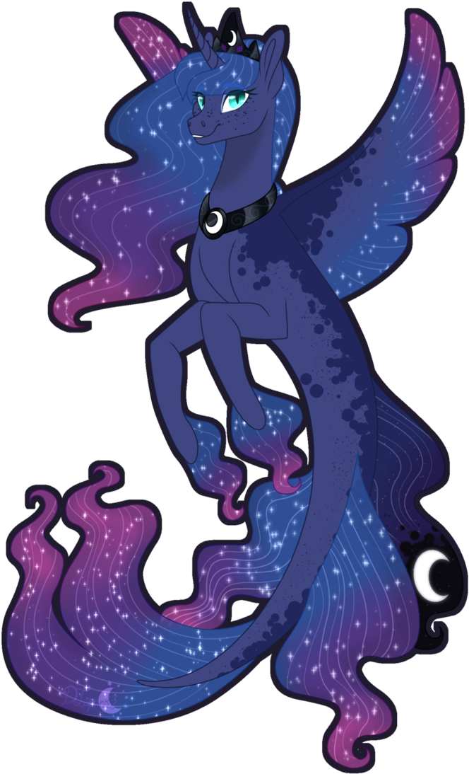Princess Luna Seapony - My Little Pony Princess Luna Seapony (688x1161), Png Download