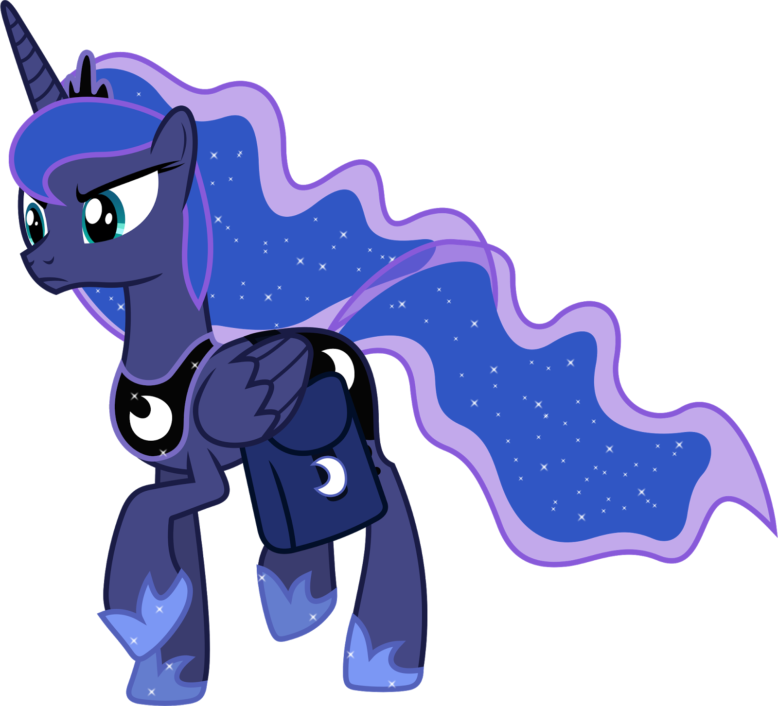 In The Alternate World Shown In My Little Pony - My Little Pony Princess Luna Mad (1600x1453), Png Download