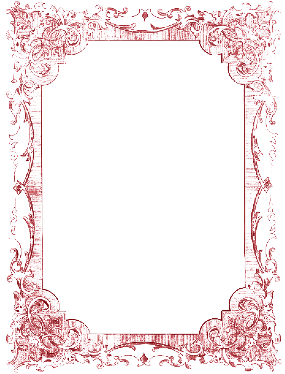 Picture Frame Romance Red - Christmas Tea Party Menu (1126x1500), Png Download