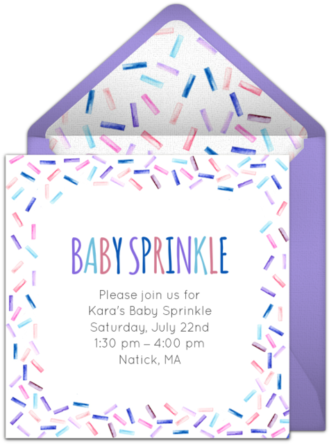Baby Sprinkle Online Invitation - Triangle (650x650), Png Download