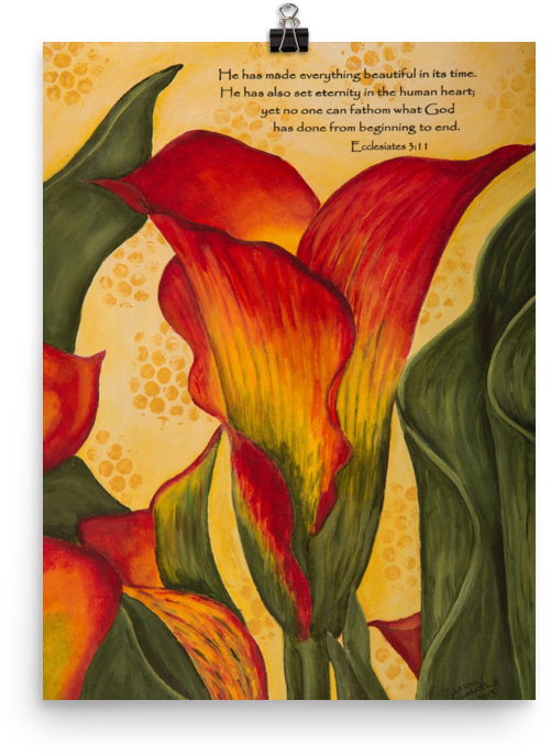 Art Print "everything Beautiful" Calla Lily (1000x1000), Png Download