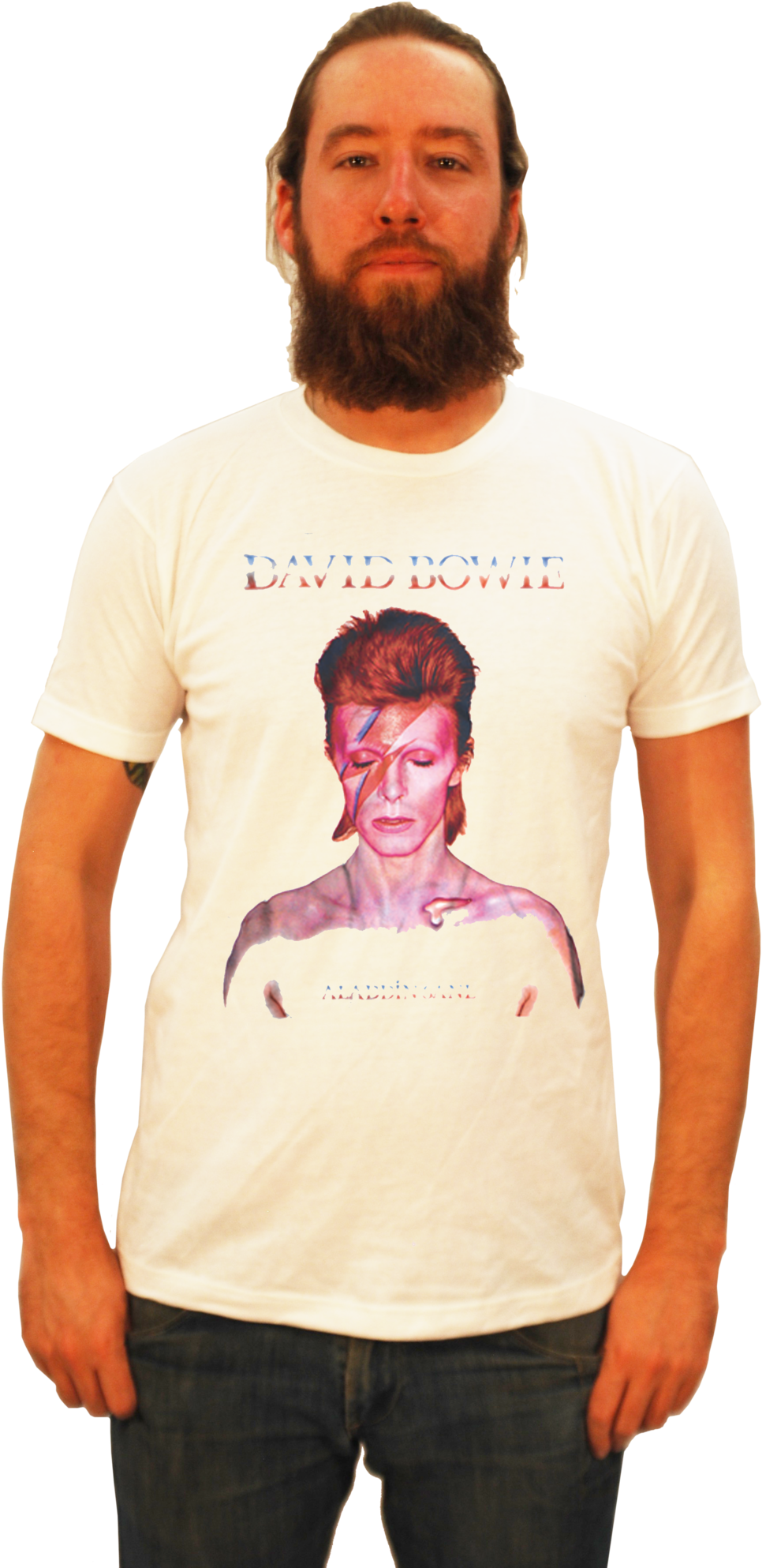 David Bowie "aladdin Sane" T-shirt - David Bowie Aladdin Sane (1103x2048), Png Download