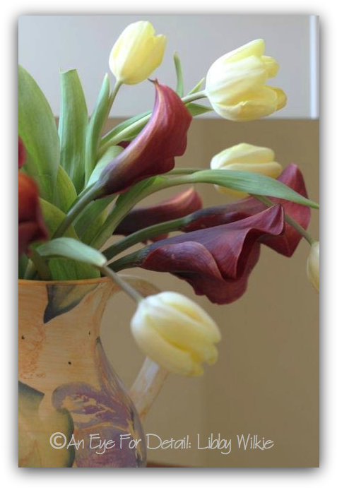 Calla Lilies And Tulips - Lady Tulip (484x698), Png Download
