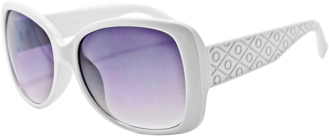 Uber-modern White Frame Sunglasses - Plastic (1280x550), Png Download