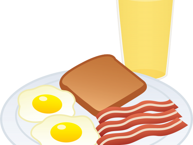 Breakfast Clipart Vector - Bacon And Eggs Drawing (640x480), Png Download