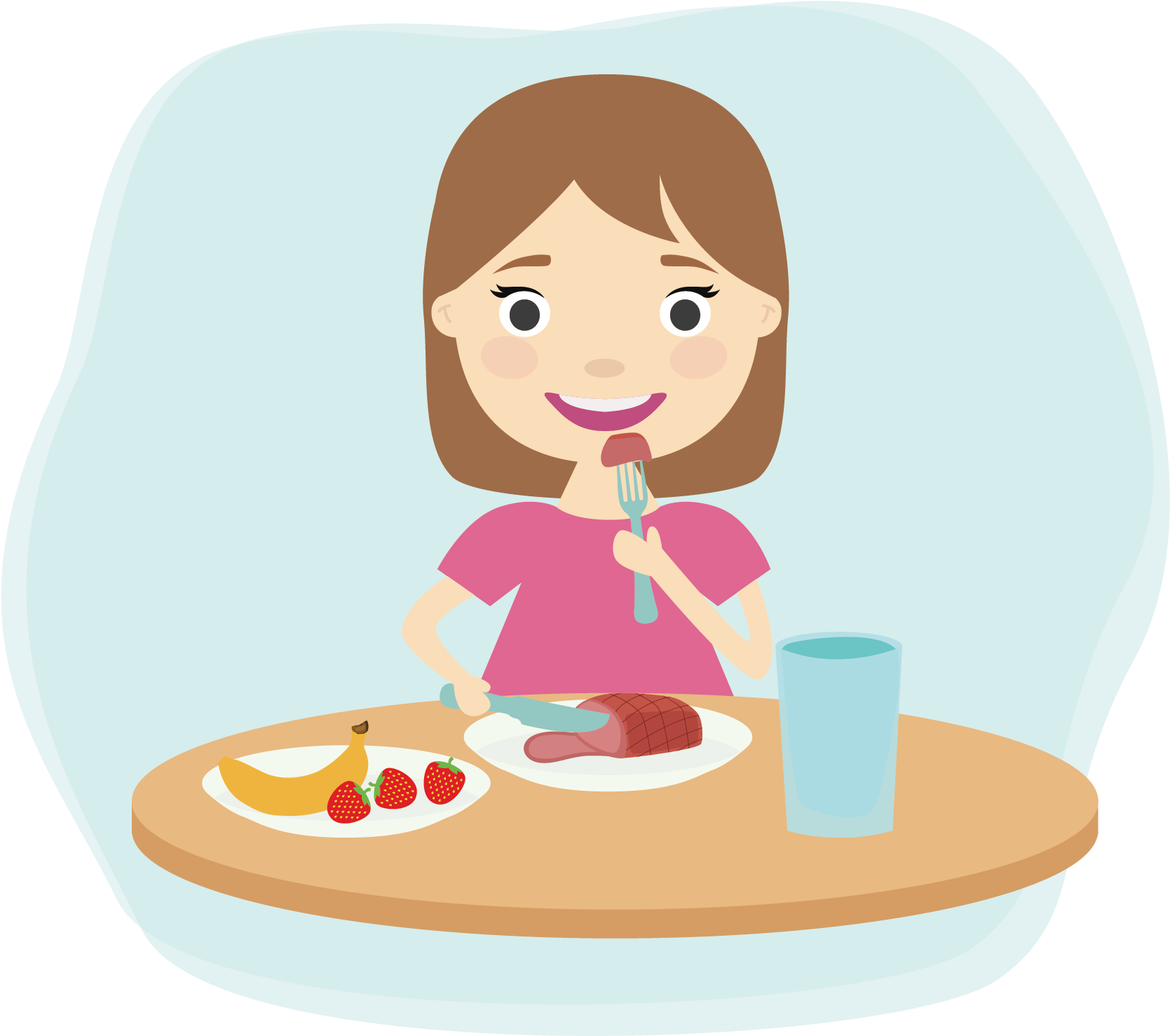 Breakfast Eating Child Clip Art - Eating Healthy Foods Clipart (1875x1875), Png Download