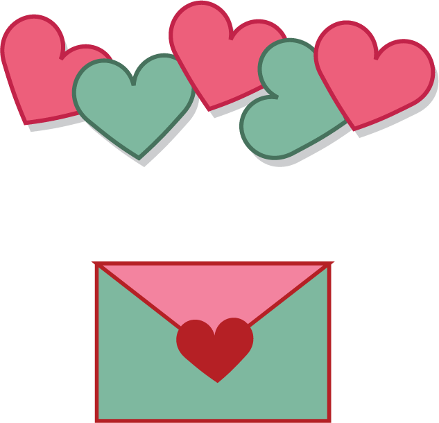 Paper Valentine S Day Love Heart Valentines - Sobre Con Corazon Animado (633x610), Png Download