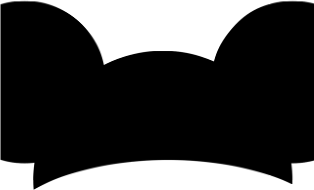 Mickey Ears Silhouette - Silhouette (640x480), Png Download