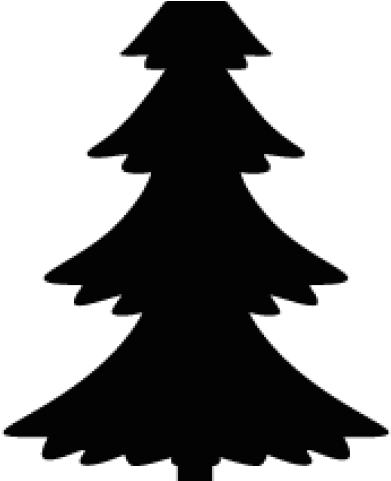 Christmas Tree Silhouette - Easy Pine Tree Silhouette (640x480), Png Download