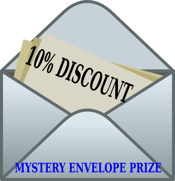 Mystery Envelope Prize Clip Art - Graphic Design (576x598), Png Download
