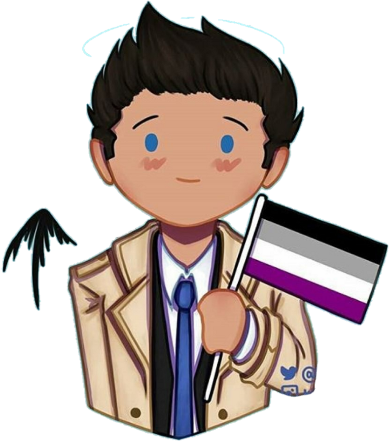 Castiel Sticker - Castiel Asexual (1024x980), Png Download