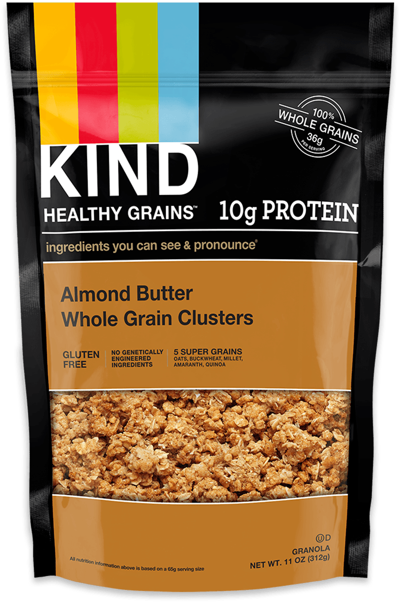 Almond Butter Granola Whole Grain Clusters Kind Snacks - Kind Dark Chocolate Granola (1520x1240), Png Download