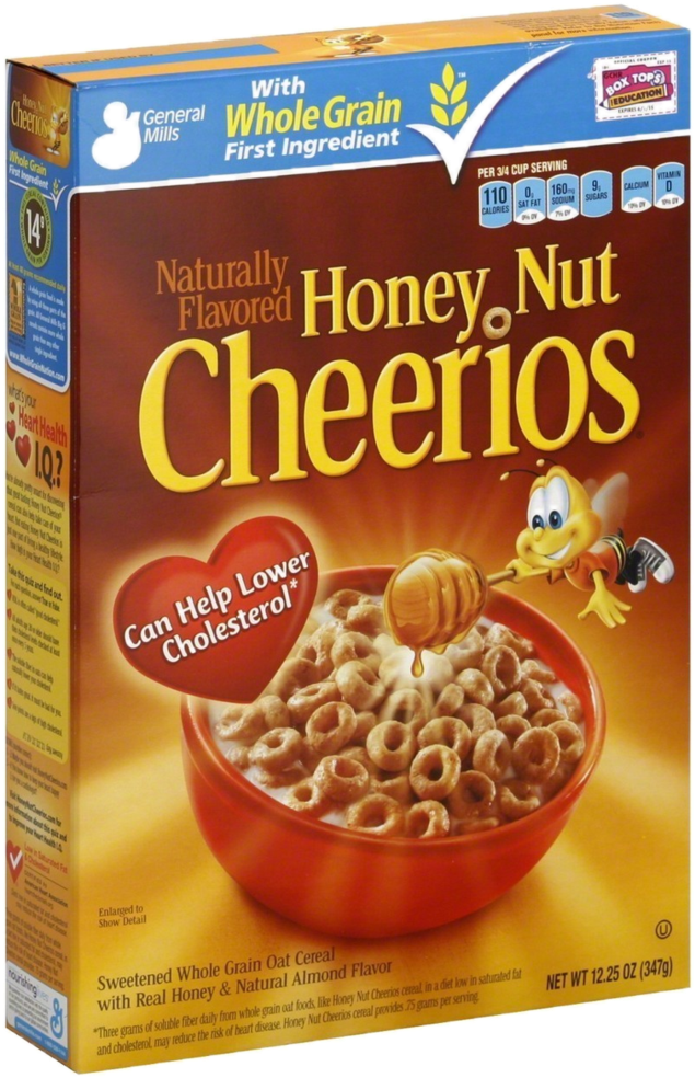 Honey Nut Cheerios - General Mills Honey Nut Cheerios (714x1024), Png Download