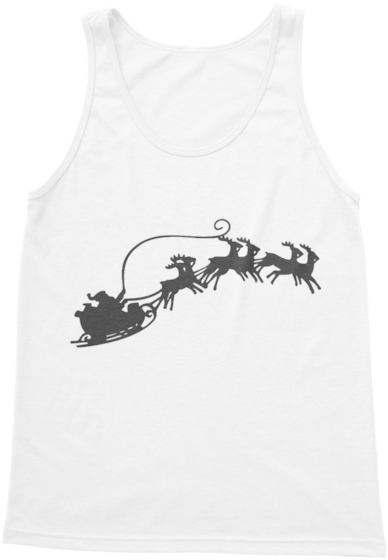 Santa Sleigh ﻿classic Women's Tank Top - Santa Sleigh Silhouette Png (580x580), Png Download