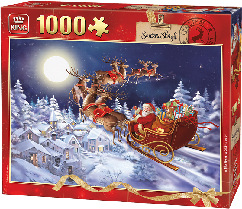 Generic 1000pcs Santa Sleigh - Disney Puzzel 1000 Stukjes King (800x800), Png Download