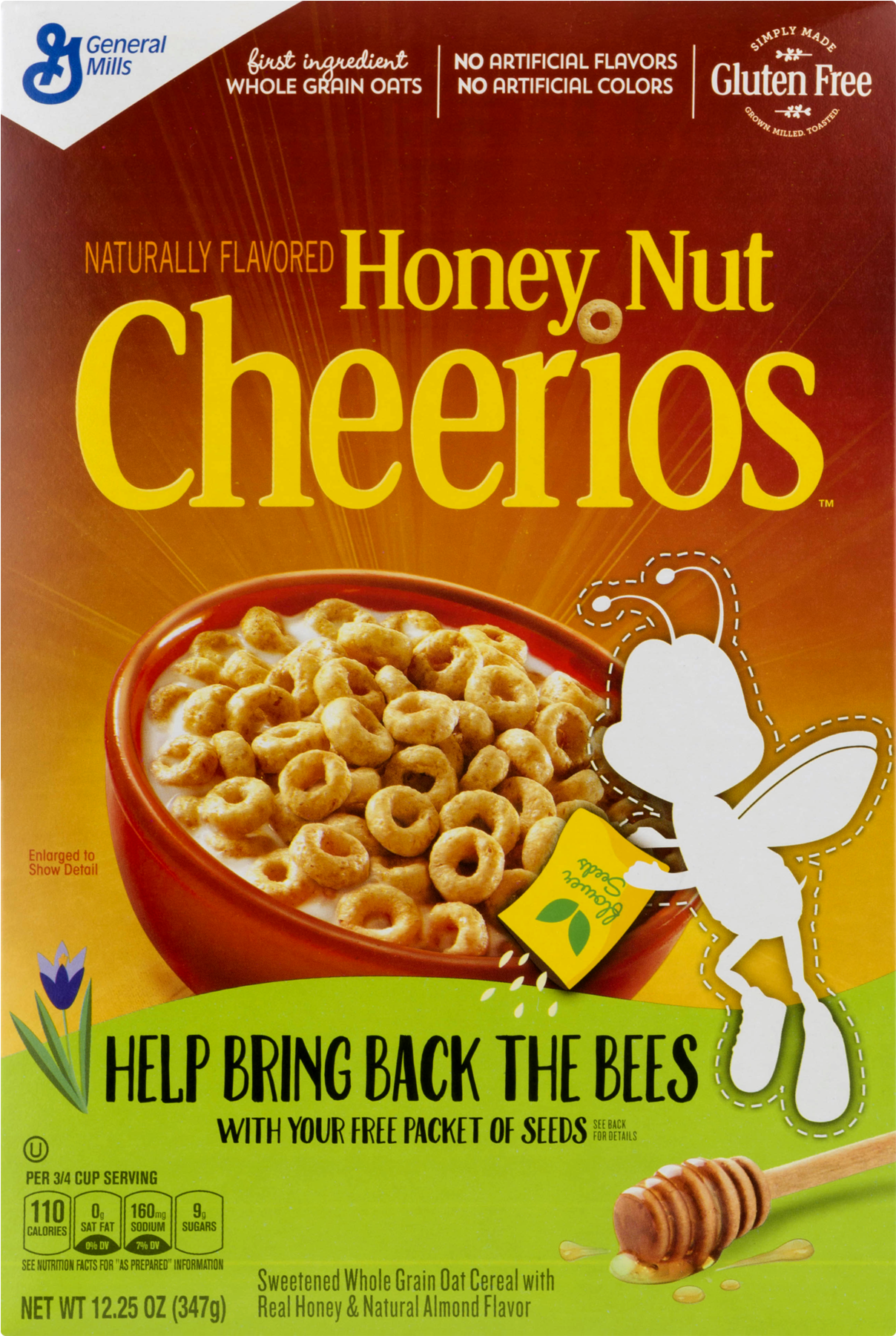 Honey Nut Cheerios™ Gluten Free Cereal - Honey Nut Cheerios Cereals (1800x1800), Png Download