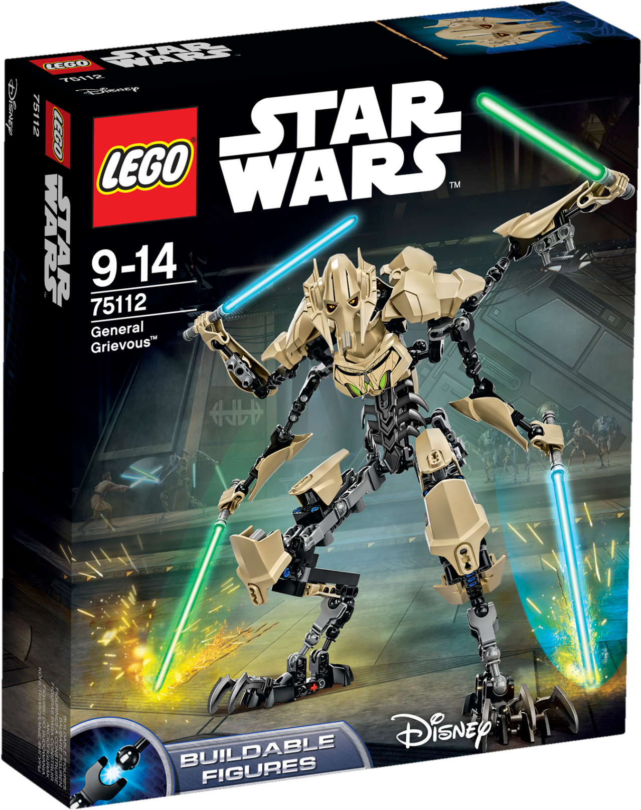 Lego Star Wars Toys General Grievous (2400x1800), Png Download