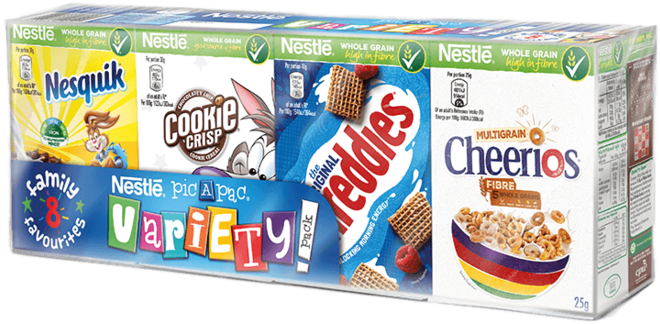 Nestle Cereals Pic A Pac Variety Pack - Nestle Cereal Variety Pack (752x1003), Png Download