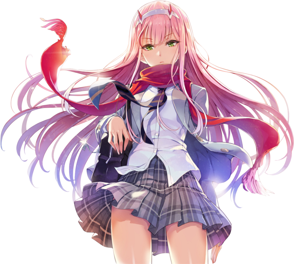 Zerotwo Sticker - Darling In The Franxx Zero Two Render (1024x920), Png Download