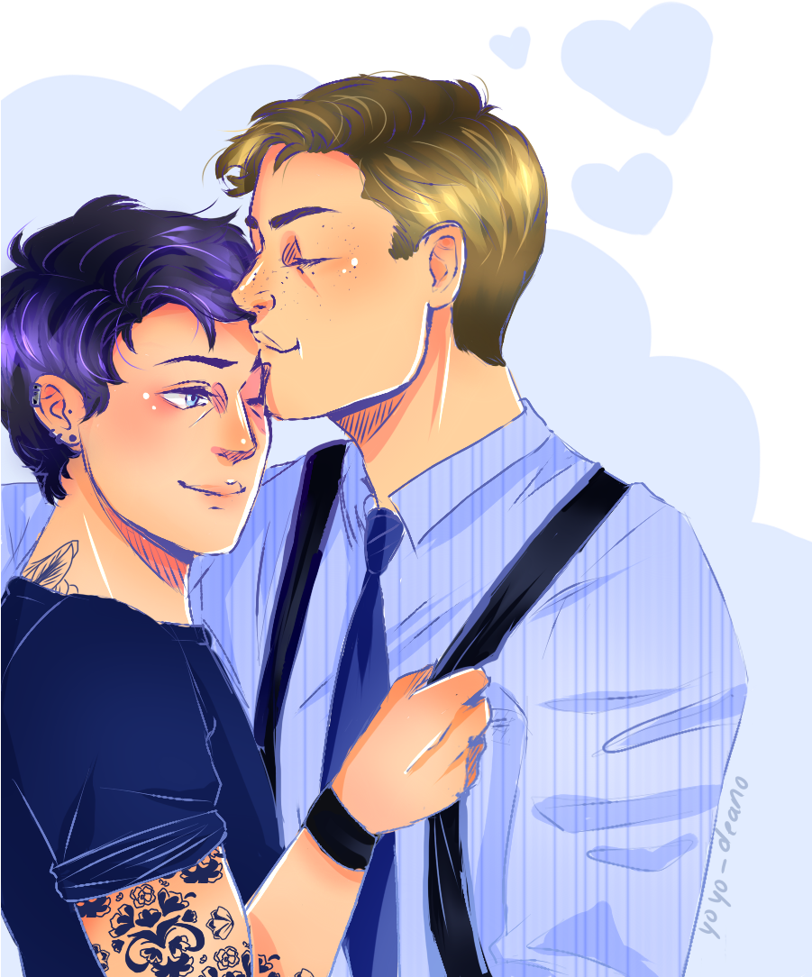 An Au Where Castiel Is A Tattoo Artist And Dean Is - Illustration (900x1224), Png Download