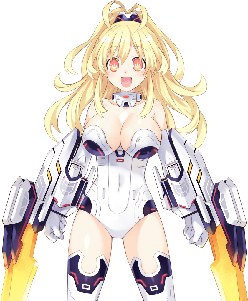 Yellow Heart Rebirth3 - Hyperdimension Neptunia Peashy Yellow Heart (1600x1190), Png Download