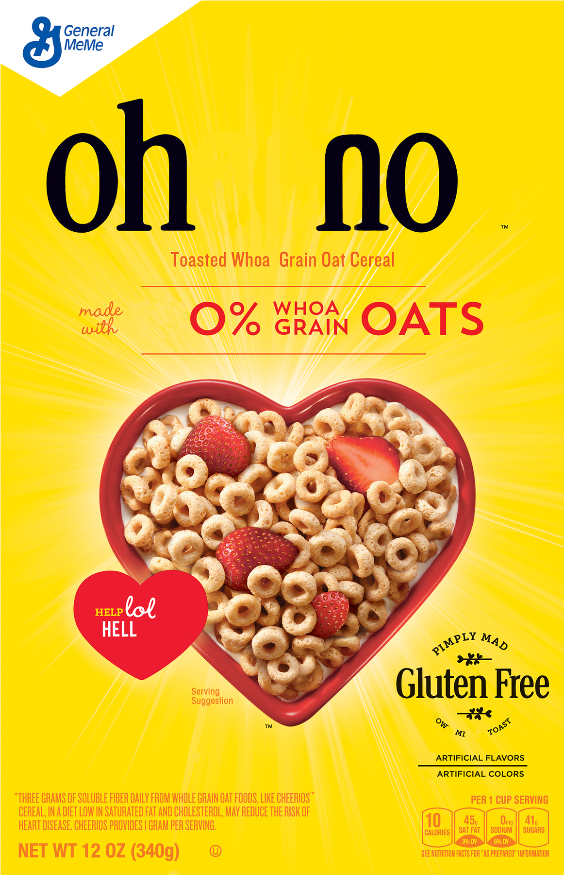 Oh No - General Mills Cheerios 12 Oz (1800x1800), Png Download