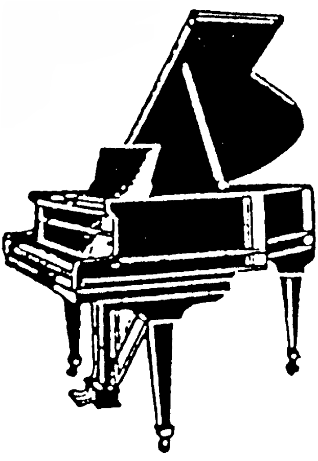 Grand Piano Rubber Stamp - Fortepiano (1000x1000), Png Download
