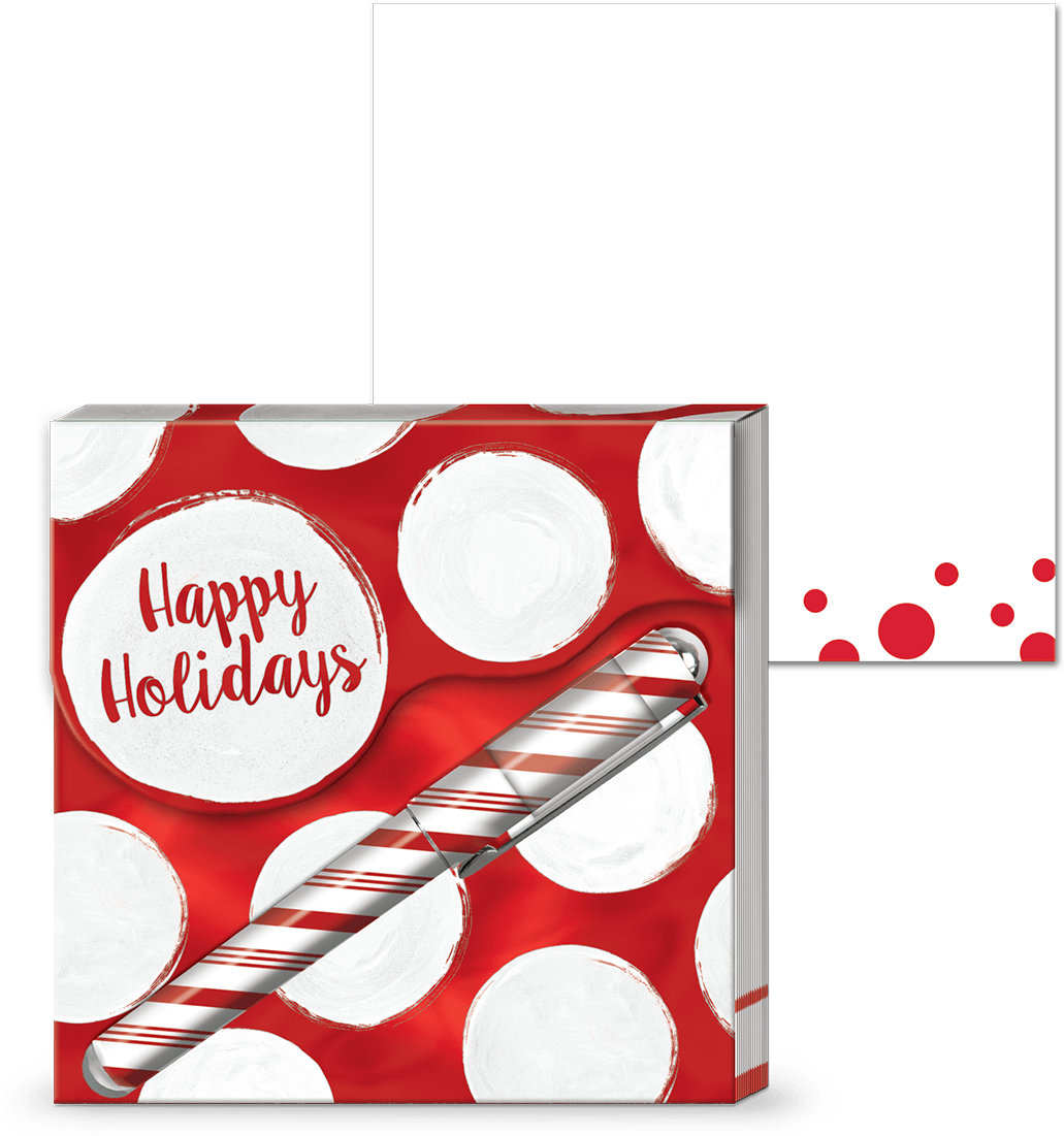 Red Bold Dot Matchbook Pad With Pen - Illustration (1200x1200), Png Download